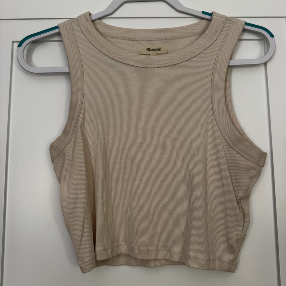 Madewell Beige Ribbed Tank Top